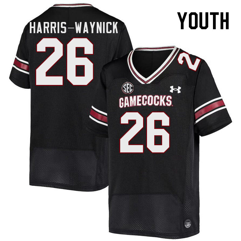 Youth #26 Nathan Harris-Waynick South Carolina Gamecocks 2023 College Football Jerseys Stitched-Blac